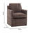 Dylan Rolling Dining Chair - Bark Brown-100910765