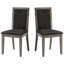Chaises de salle à manger 2 pièces, bois massif + coussin élégant en mousse, gris pour une structure à haute élasticité