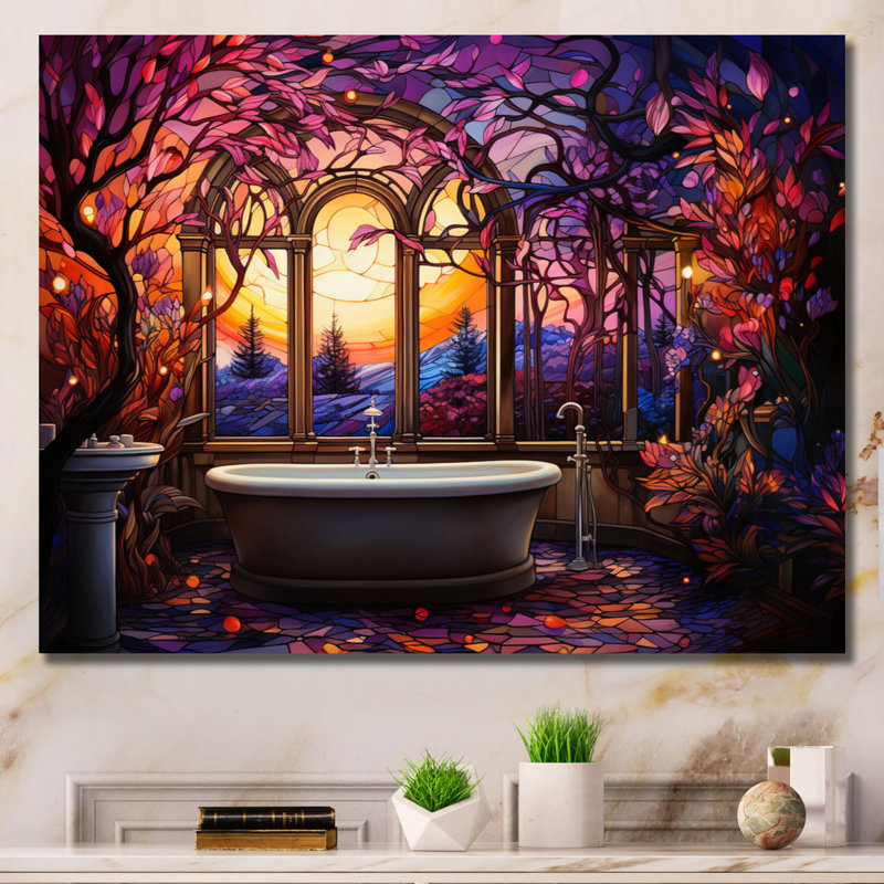 «Bathroom Dreamy Mosaic», reproduction, Toile tendue, H 30 po x l 40 po x P 1,5 po