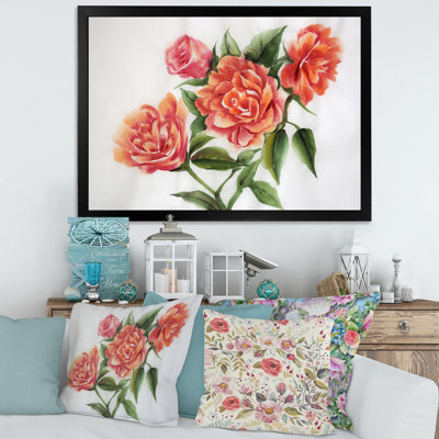 Orange Orange Roses - peinture sur toile