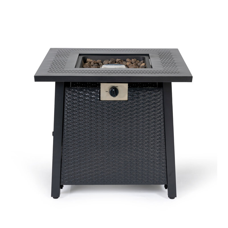 28-inch Iron Square Propane Fire Pit Table