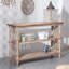 Console rustique en bois à 3 niveaux, détails gothiques, table d'entrée / couloir longue 47,24 po | Idée cadeau