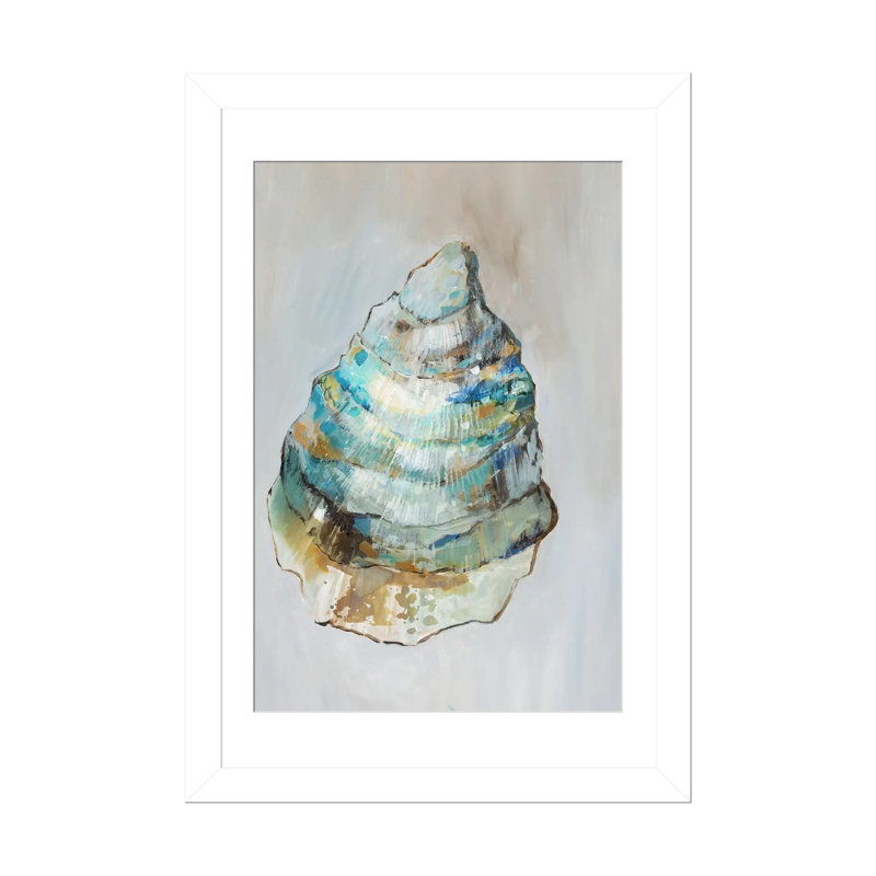 Nautical Whispers II, White, 24" H x 16" W x 1" D, White Open Corner Framed Paper