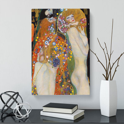 Water Serpants Ii by Gustav Klimt - Wrapped Canvas Painting