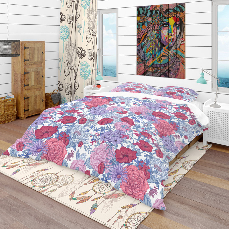 Ensemble de housse de couette éclectique, Housse de couette très grand + 2 taies décoratives
