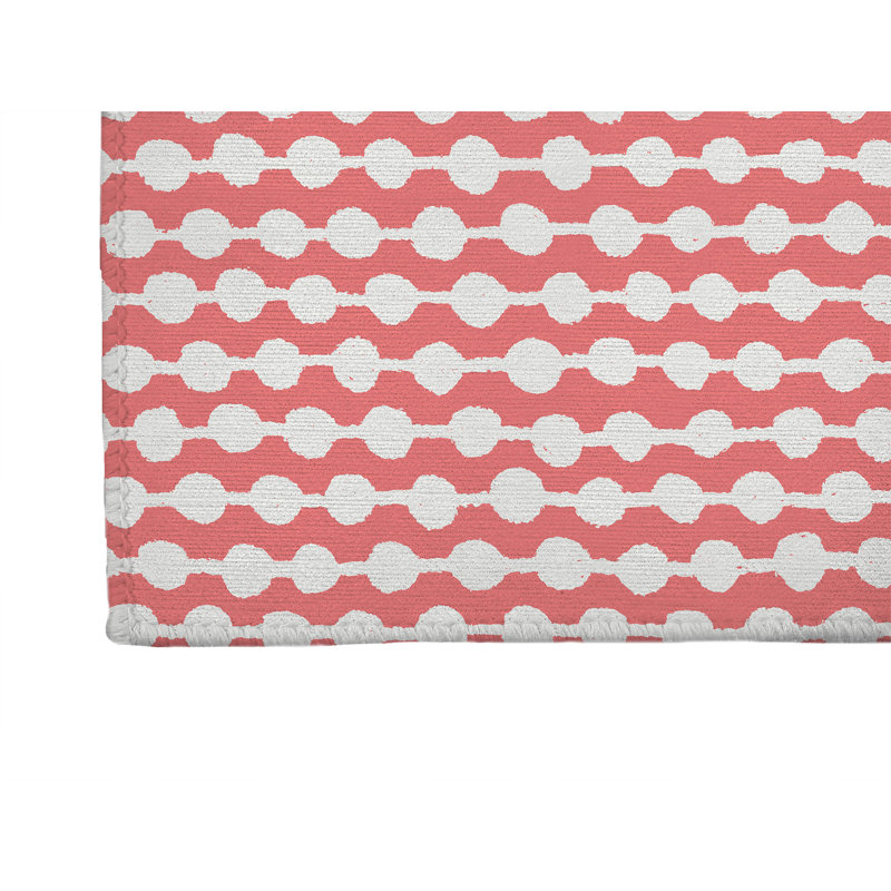 Dot Tied Indoor Doormat, 36" W x 60" L, Dusty Rose