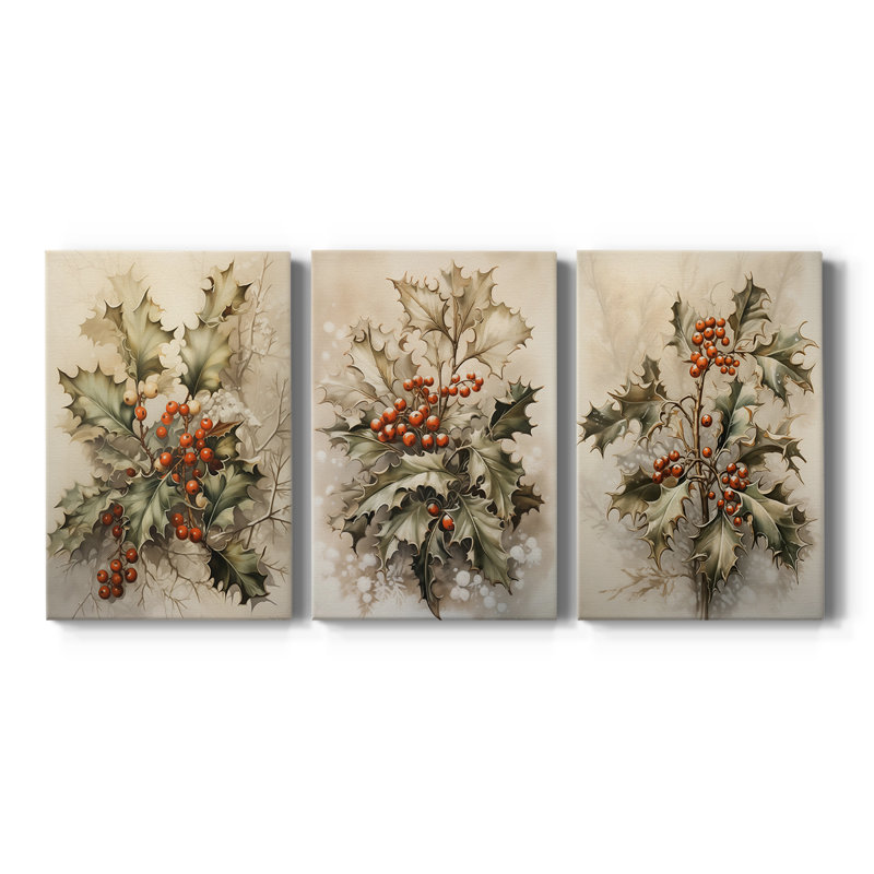 Christmas Holiday Art DCC III - Toile tendue avec châssis - 3 pièces, H 60 po x l 120 po