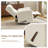 Manual Recliner With An Adjustable Headrest And Rocking Function，White-1590284666
