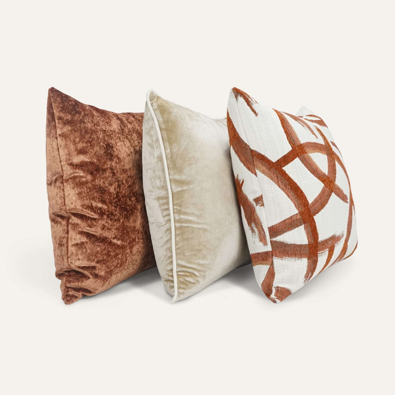 Coussin décoratif râpé, Pièce de monnaie en cuivre, Carré 36 po