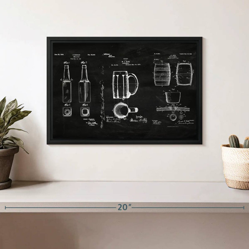 Yarlin Beer Compilation BW Patent, 9" H x 13" W