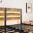 Industrial Style Queen Metal Bed Frame, Wooden Headboard, Lights, Functional Shelf, , No Box Spring 'D Rustic Brown Size, Headboard Storage, Bright Lights-1148508636-1148508637