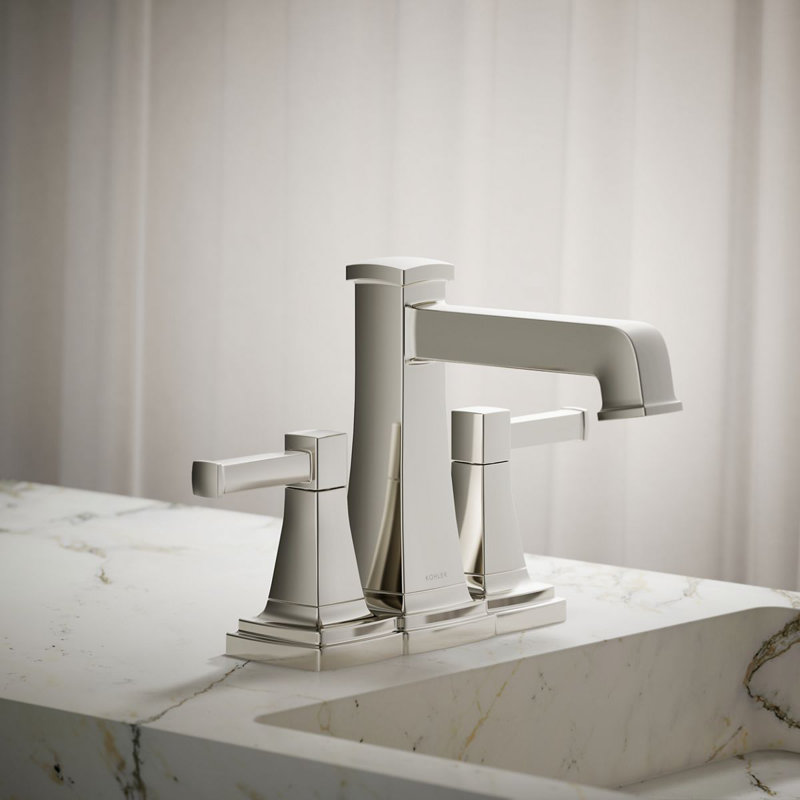 Riff Centerset Bathroom Sink Faucet, 1.0 GPM, Polished Nickel