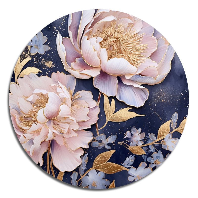 Gard - art floral rond en métal, H 23 po x l 23 po