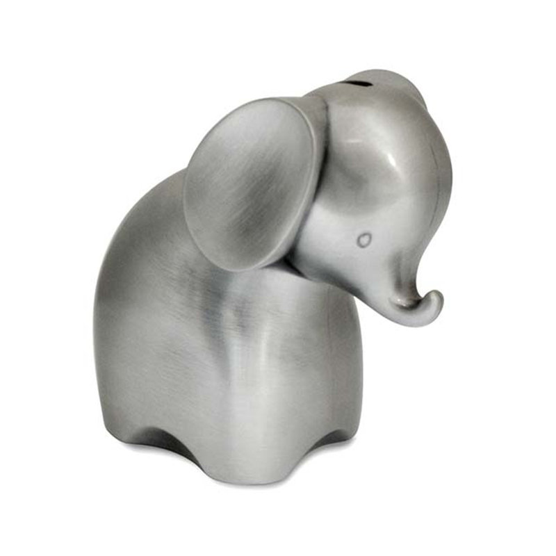 Tirelire Éléphant Elegance, plaqué étain