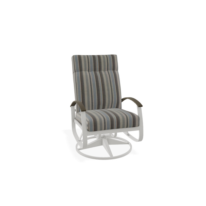 Belle Isle Outdoor Rocker Chair, Glimpse Cloud, Beachwood P40, Textured Snow