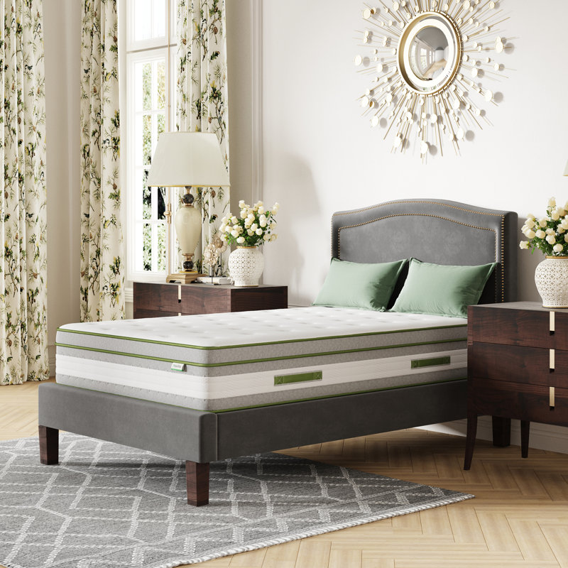 Home 12" Medium Firm Gel Memory Foam Hybrid Mattress, Simple