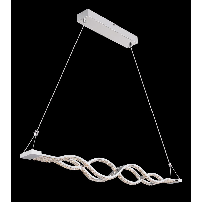 Lydia 1 - Light Chrome LED Geometric Pendant