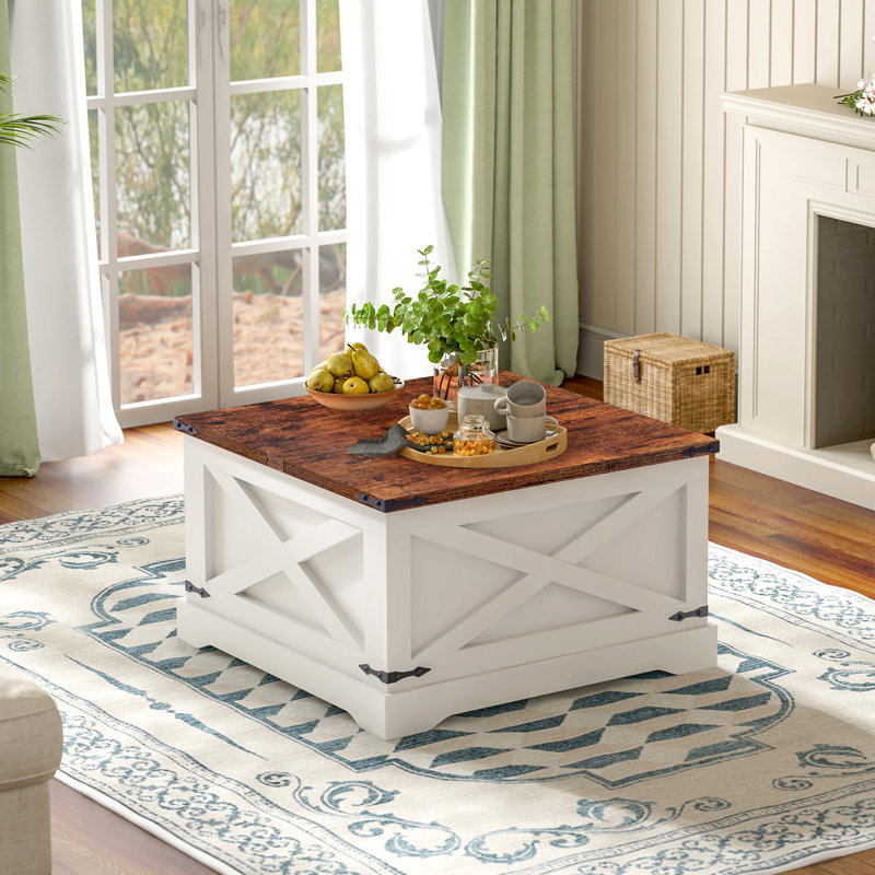 Table basse (table incluse seulement), H 18,5 po x L 31,5 po x l 31,5 po