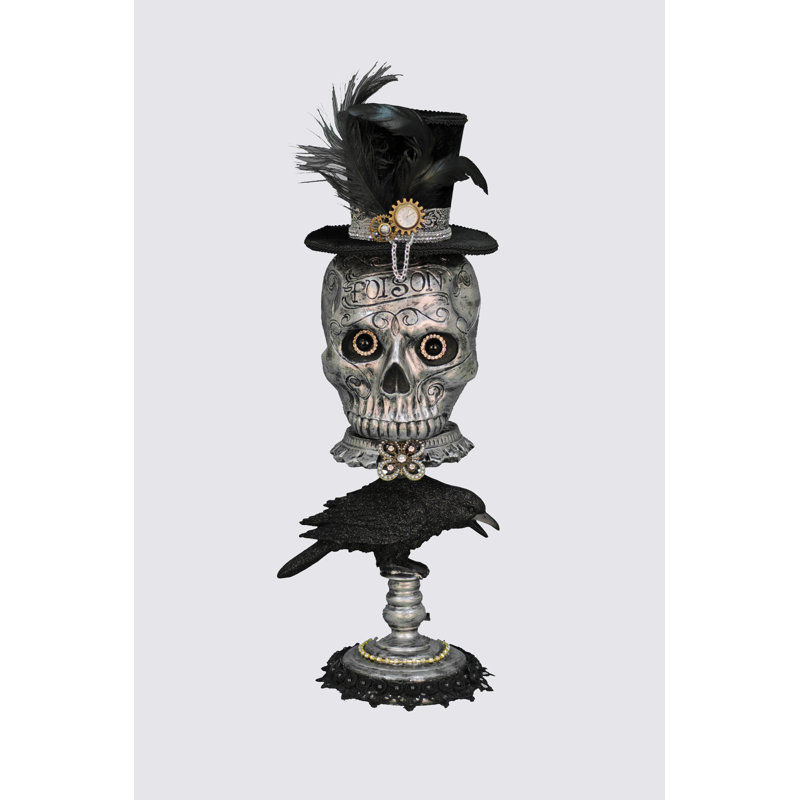 Silver Skull Pedestal
