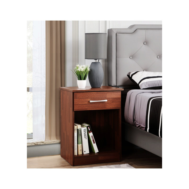 Table de chevet Harrel pour espaces décontractés, Cerisier