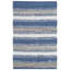 Tapis bleu / gris / blanc en coton tissé à plat à la main Monaca-23025342