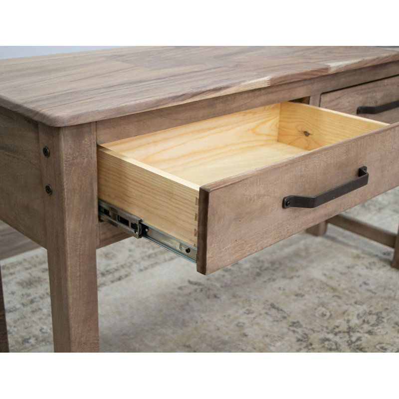 Natural Parota Solid Wood Top 1 End Table with Storage