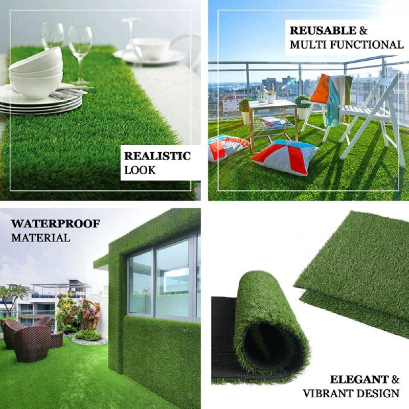 Tapis synthétique synthétique synthétique vert gazon synthétique, H 1 po x l 78,74 po x P 19,68 po