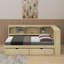 Lit de jour simple avec 2 tiroirs de rangement et ports USB-147356029