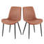Chaise d'appoint sans accoudoirs avec pieds en métal Leathaire-1348062367-1348062365