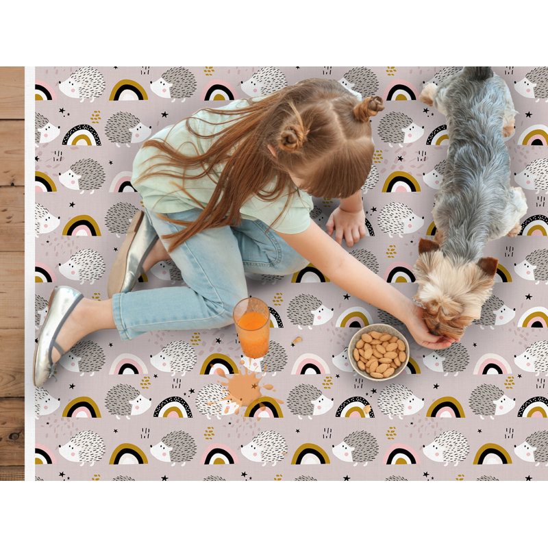 Alexanna Vinyl Machine Printed Area Rug, Rectangle 100 x 150cm