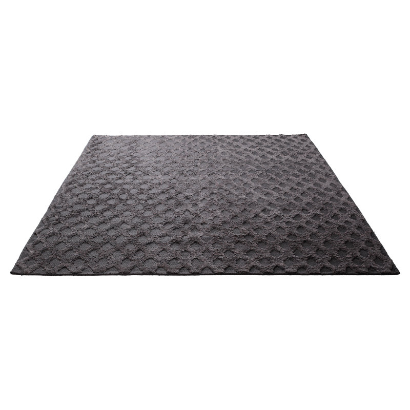 Cyclone Solid Colour Wool Hand Woven Area Rug, 60  x 110cm