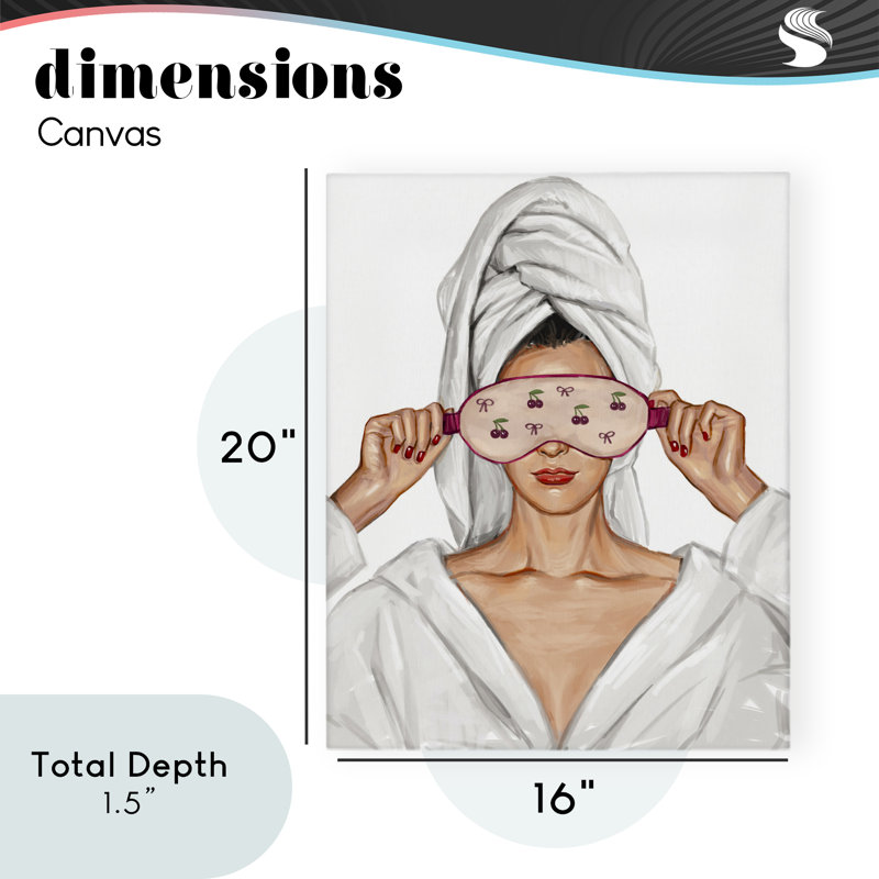Cherry Eye Mask, toile de Fashionista, design par Ziwei Li, H 20 po x l 16 po