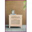 Table basse Coastal Bohemian avec placage en bois de pin & amp; Caning encastré, style Mid-Century peu encombrant pour le salon