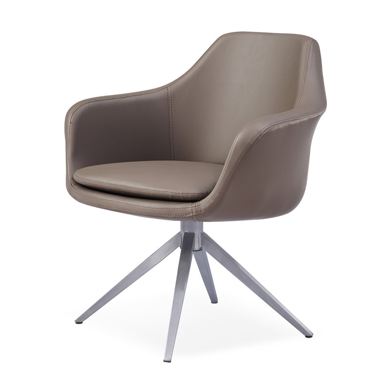 Chaise de réception Albarado, Taupe, Acier inoxydable