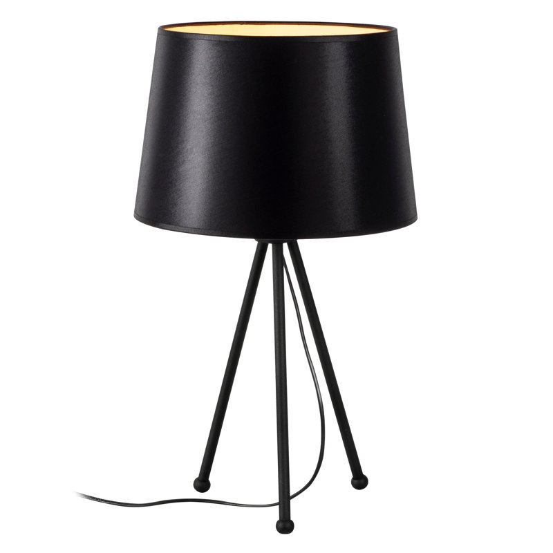 Lampe de table à trépied noire 21,65 po Parish