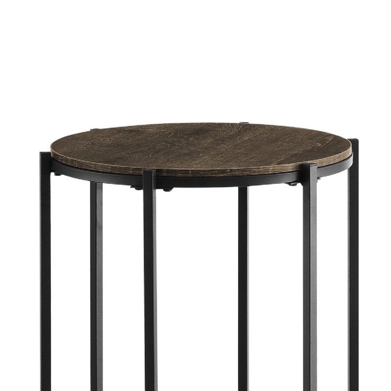 Table d'appoint, bout, rond, table d'appoint, petite, lampe, salon, chambre à coucher, table de chevet, contemporain