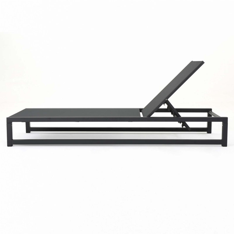 Chaise longue, Gris, Noir