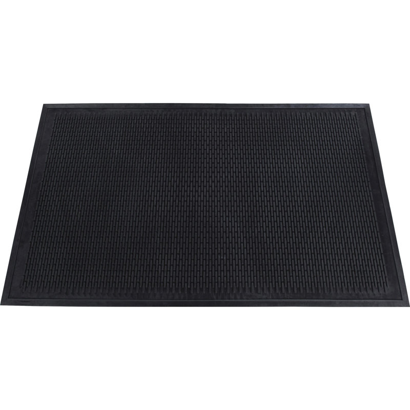 Guardian Black Rubber Outdoor Scraper Floor Mat 4'x6'