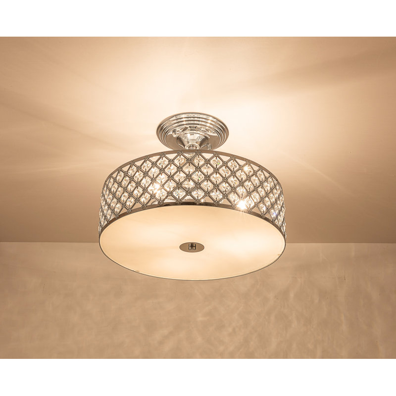 Salas Semi Flush Mount, Polished Chrome
