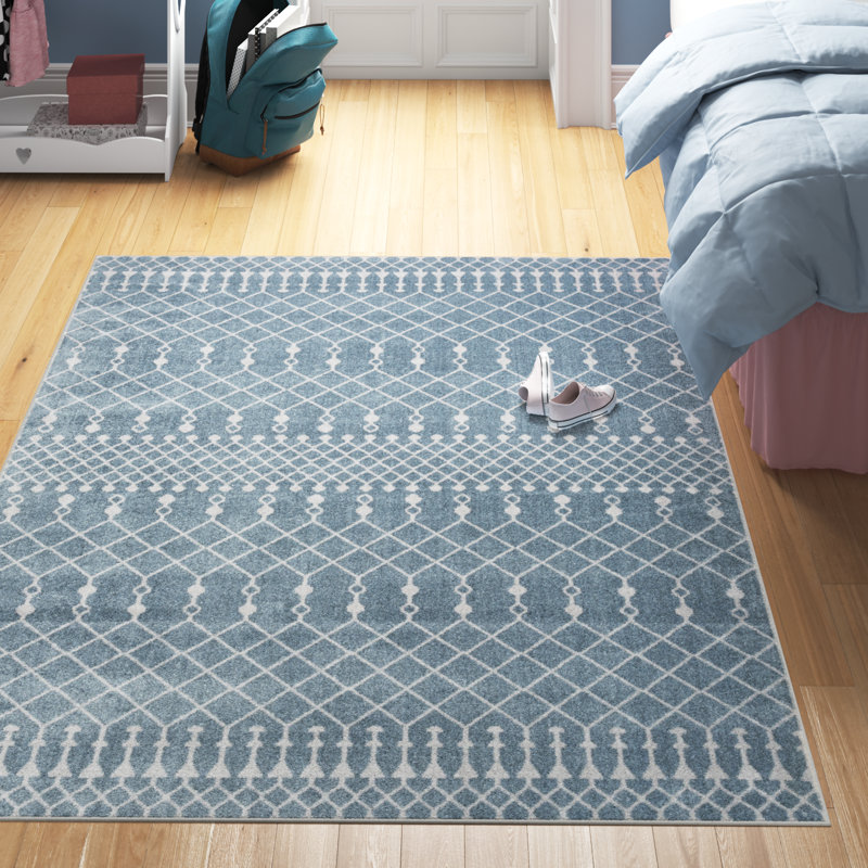 Kittie Washable Moroccan Indoor Rug, Rectangle 5'3" x 7'