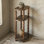 Table d'appoint étroite avec rangement à 3 niveaux, table de bout Skinny pour les petits espaces, table de chevet peu encombrante pour la chambre à coucher et le salon