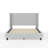 Martha Stewart Kay Upholstered Platform Bed With Channel Stitched Wingback Headboard-97967470-97967471