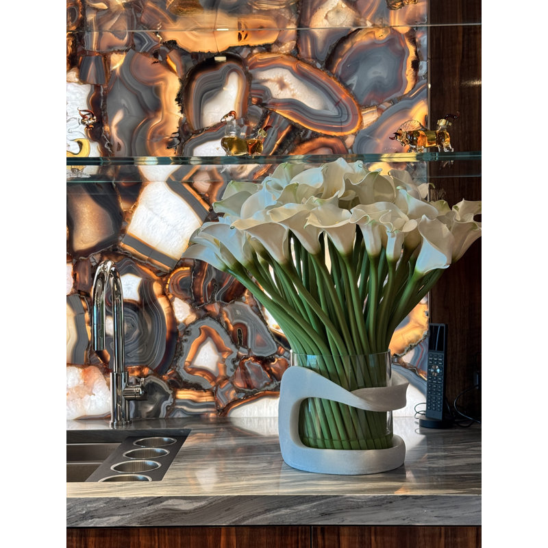 Calla Lilies In Vitra Hurricane Vase