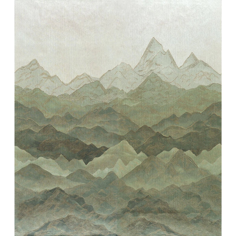 Atmospheric Landscape Panel Set, Green