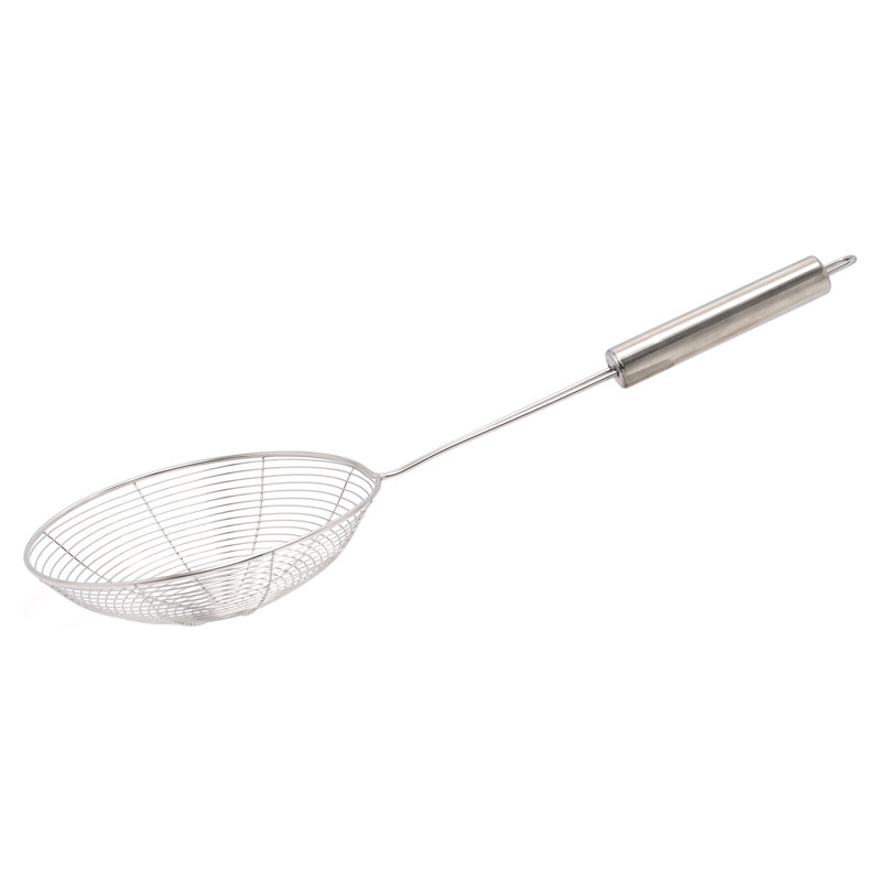 Buckingham Stainless Steel Strainer Ladle Skimmer with Non-Slip Handle, 18 cm 