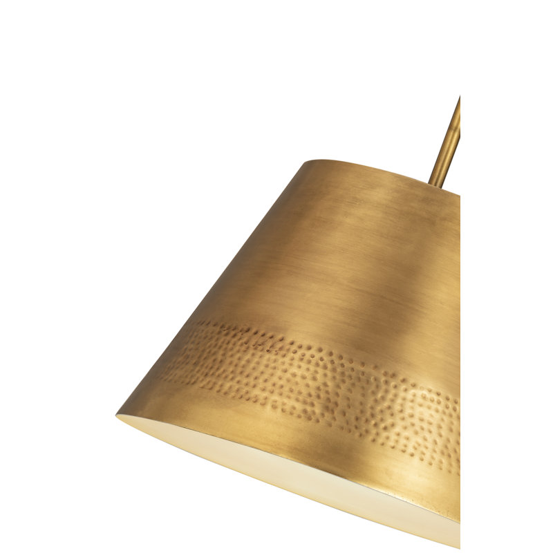 Aire 1 - Light Single Pendant, Rubbed Brass, 13.5" H x 18" W x 18" D