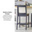 Tabouret de comptoir en bois massif 24 po Beckwith-982553199