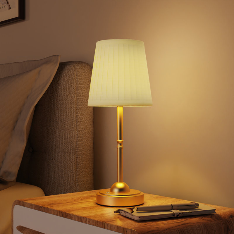 Cordlesss Table Lamp Rechargeable with 5200 mAh Large Battery,Color Temperature Adjustable Stepless Dimmable Bedside Lamps for Bedroom,Living Room,Study,Bulb Included