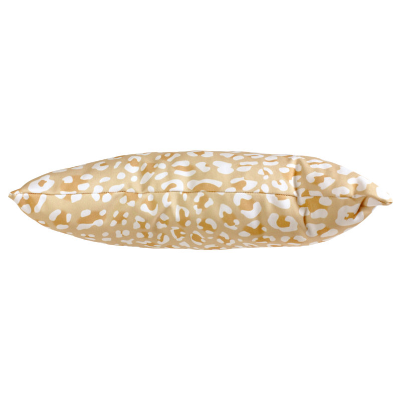 Animal Print Reversible Throw Pillow, Tan/White