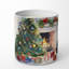 Bougie de Noël parfumée avec support en céramique